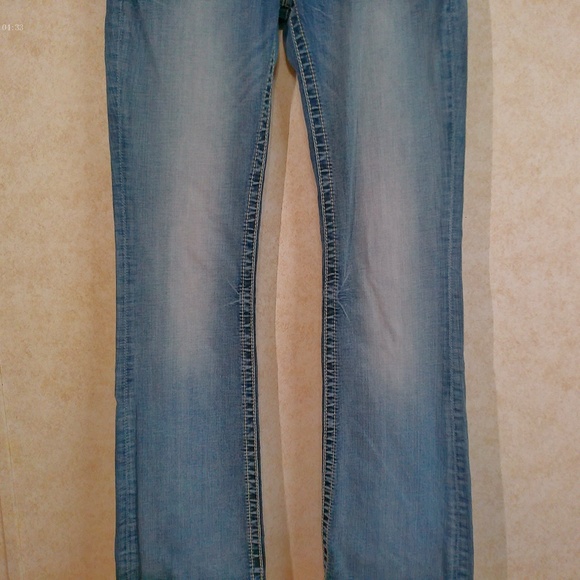 Miss Me Signature Boot Jeans Bling Wings Pockets Silver Label Sz28/31 NWOT - Picture 4 of 10